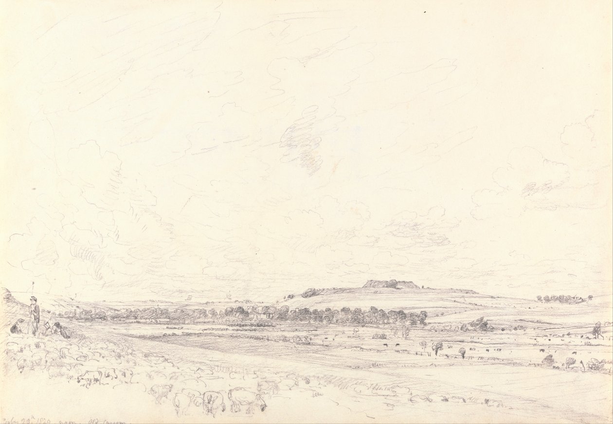 Gamle Sarum ved middagstid af John Constable