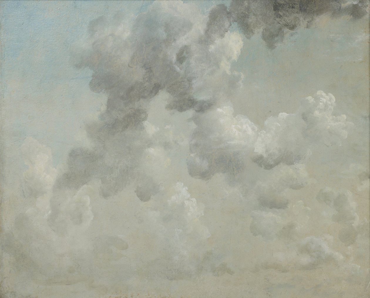 Undersøgelse af skyer (olie på papir) af John Constable