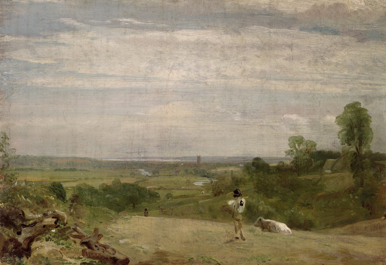 Sommermorgen: Dedham fra Langham af John Constable