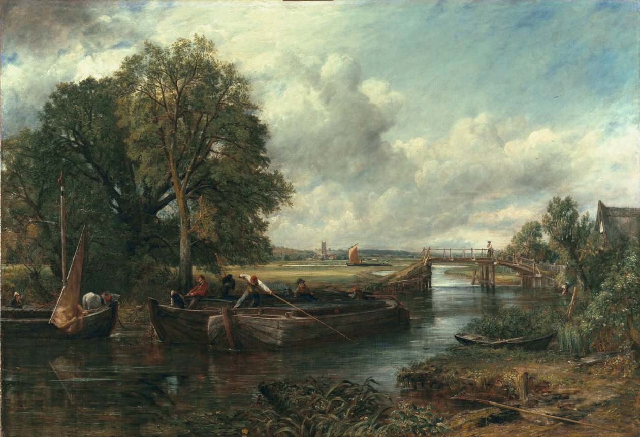 Udsigt over Stour nær Dedham, 1822 af John Constable