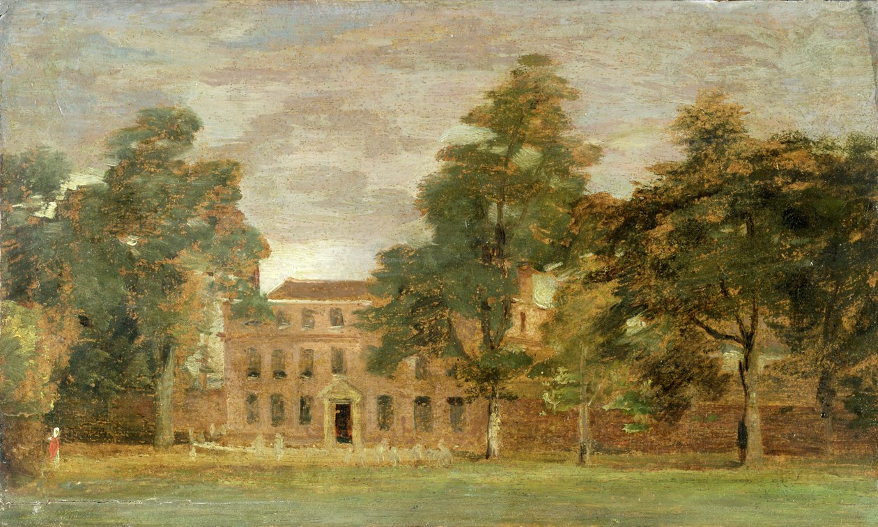 West Lodge, East Bergholt (olie på papir lagt på panel) af John Constable