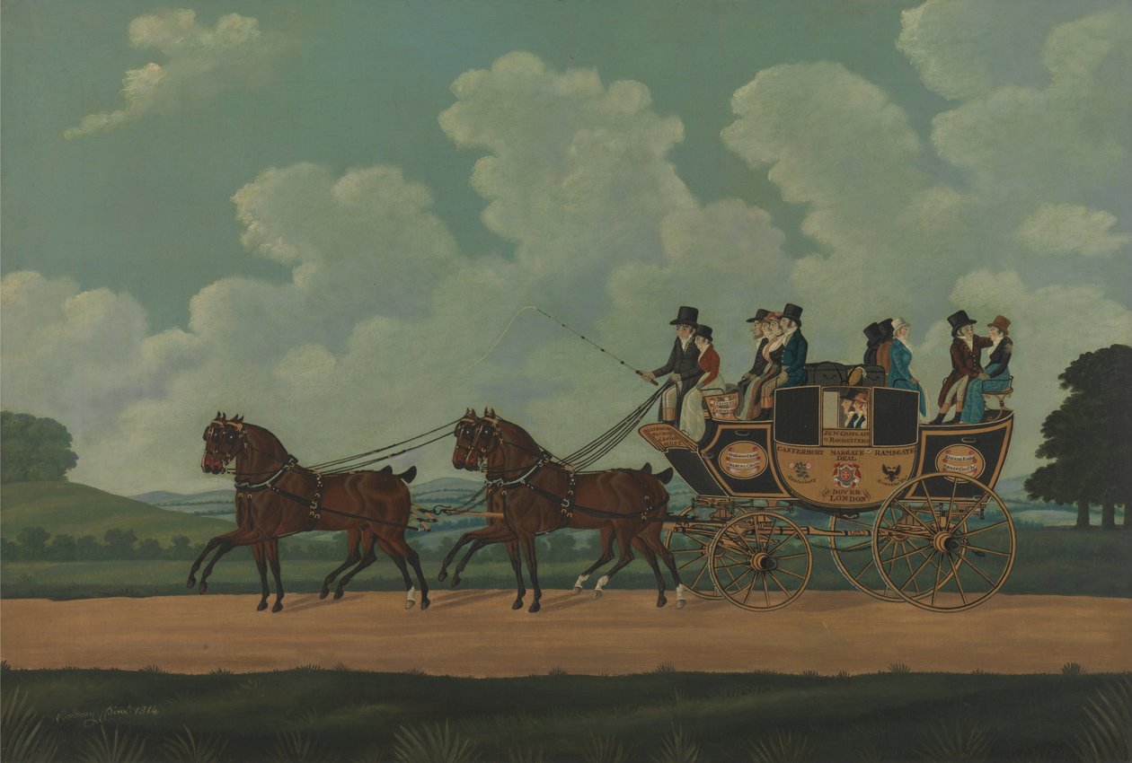 J. und W. Chaplins Dover-London Stage on the Road af John Cordrey