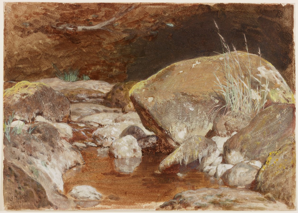 The Pool (bc, blyant og wc på papir) af John Dawson Watson