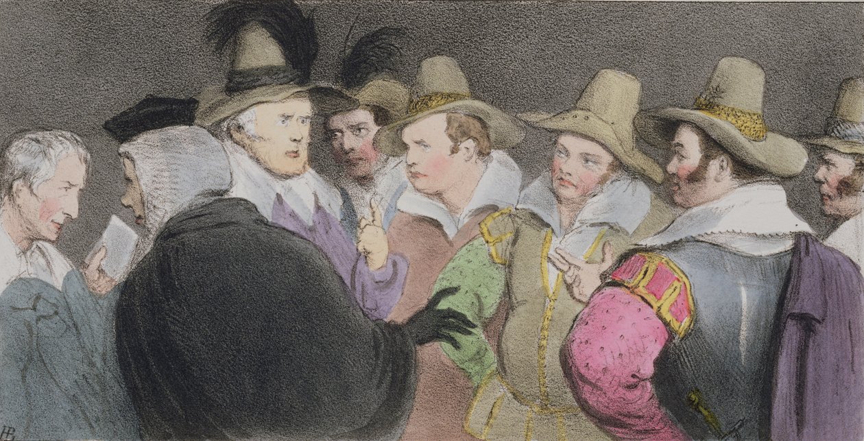 Sammensværgelse for at sprænge parlamentet i luften, (HB Sketches nr. 189), udgivet i 1832 af John Doyle