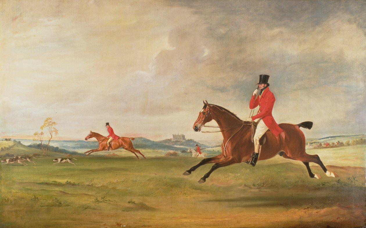 John, 5. hertug af Rutland, general Lord Charles Manners og general Lord Robert Manners Hunting af John E. Ferneley