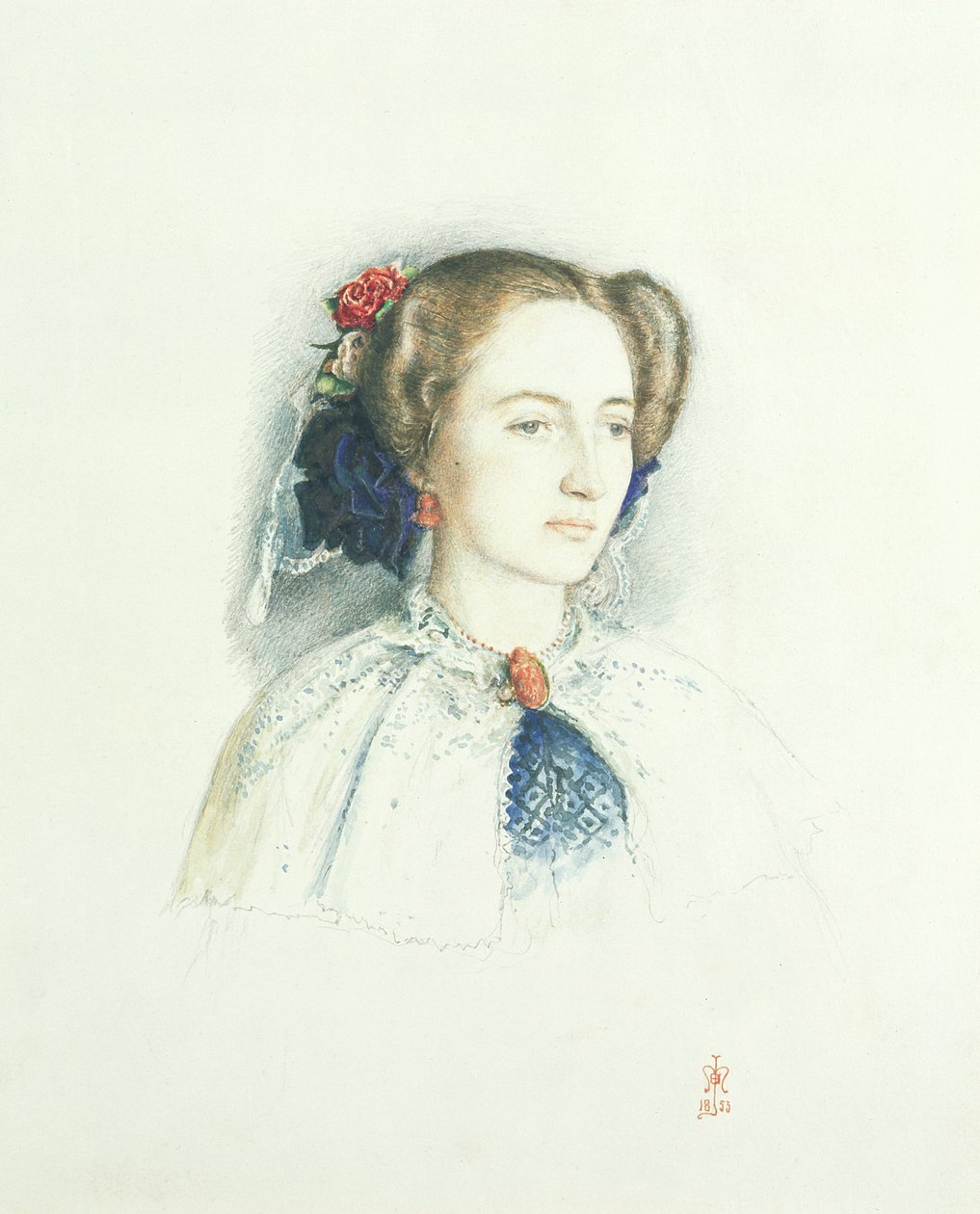 Portræt af Effie Ruskin, senere Lady Millais (nee Euphemia Chalmers Grey), 1853 af John Everett Millais