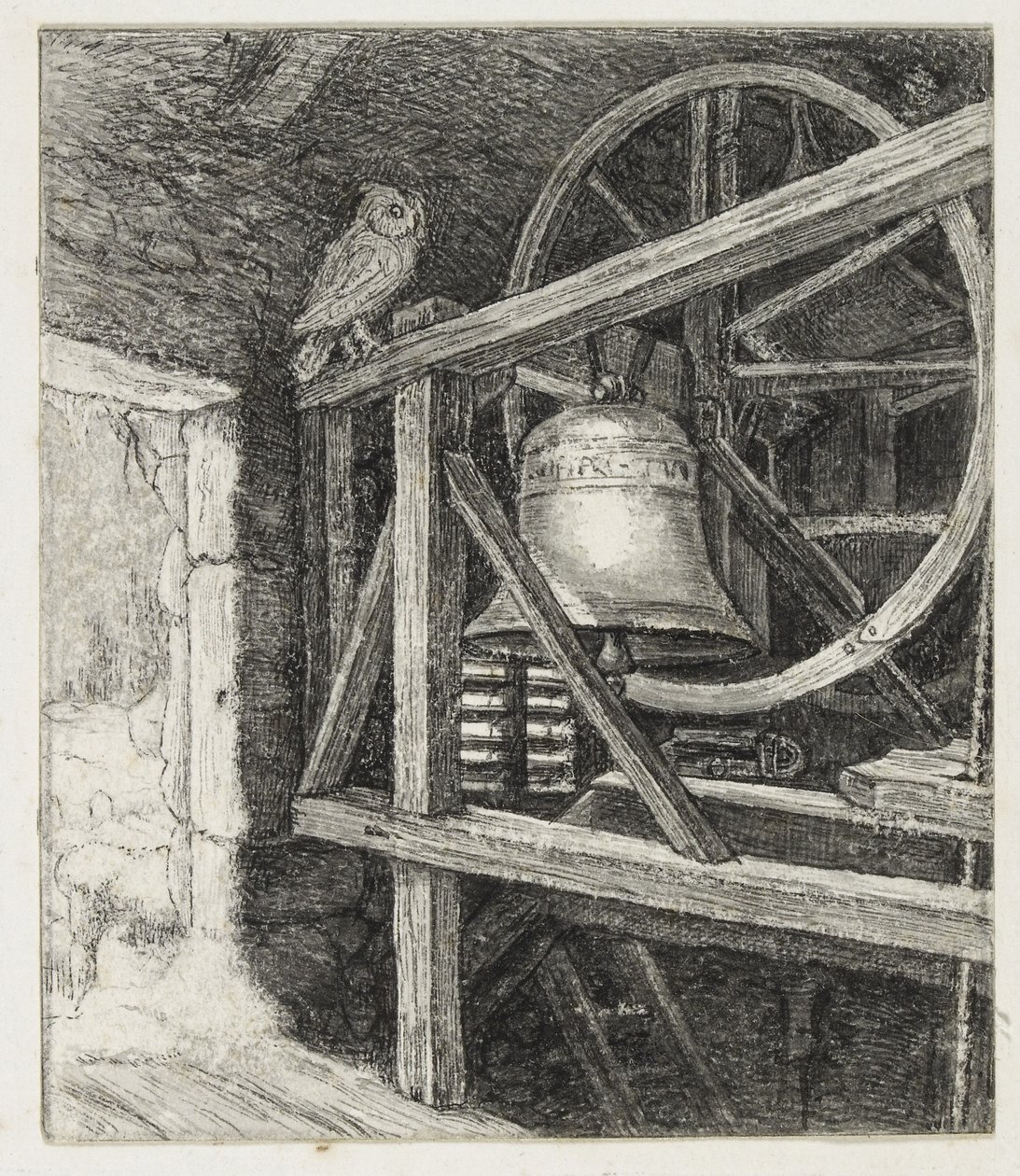 Det gamle års død (pen og sort blæk) af John Everett Millais