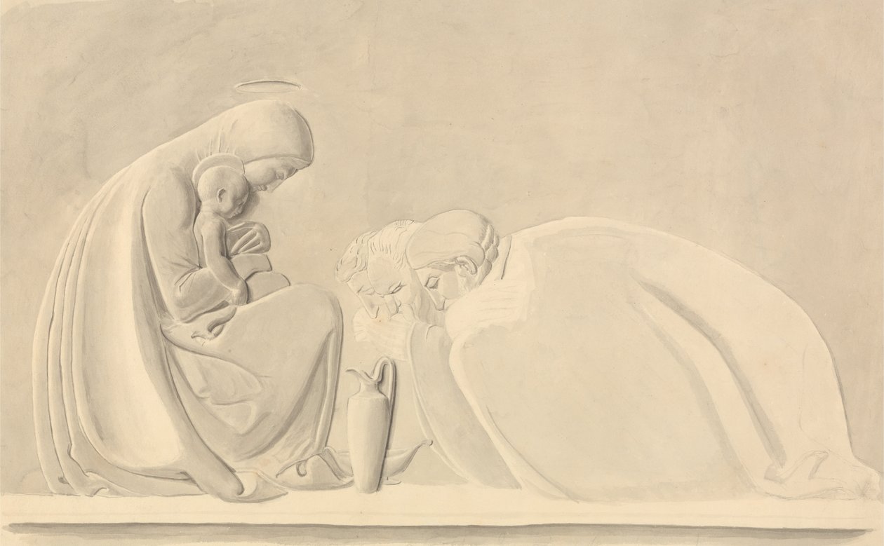 Tilbedelsen af magi, et design til basrelief af John Flaxman