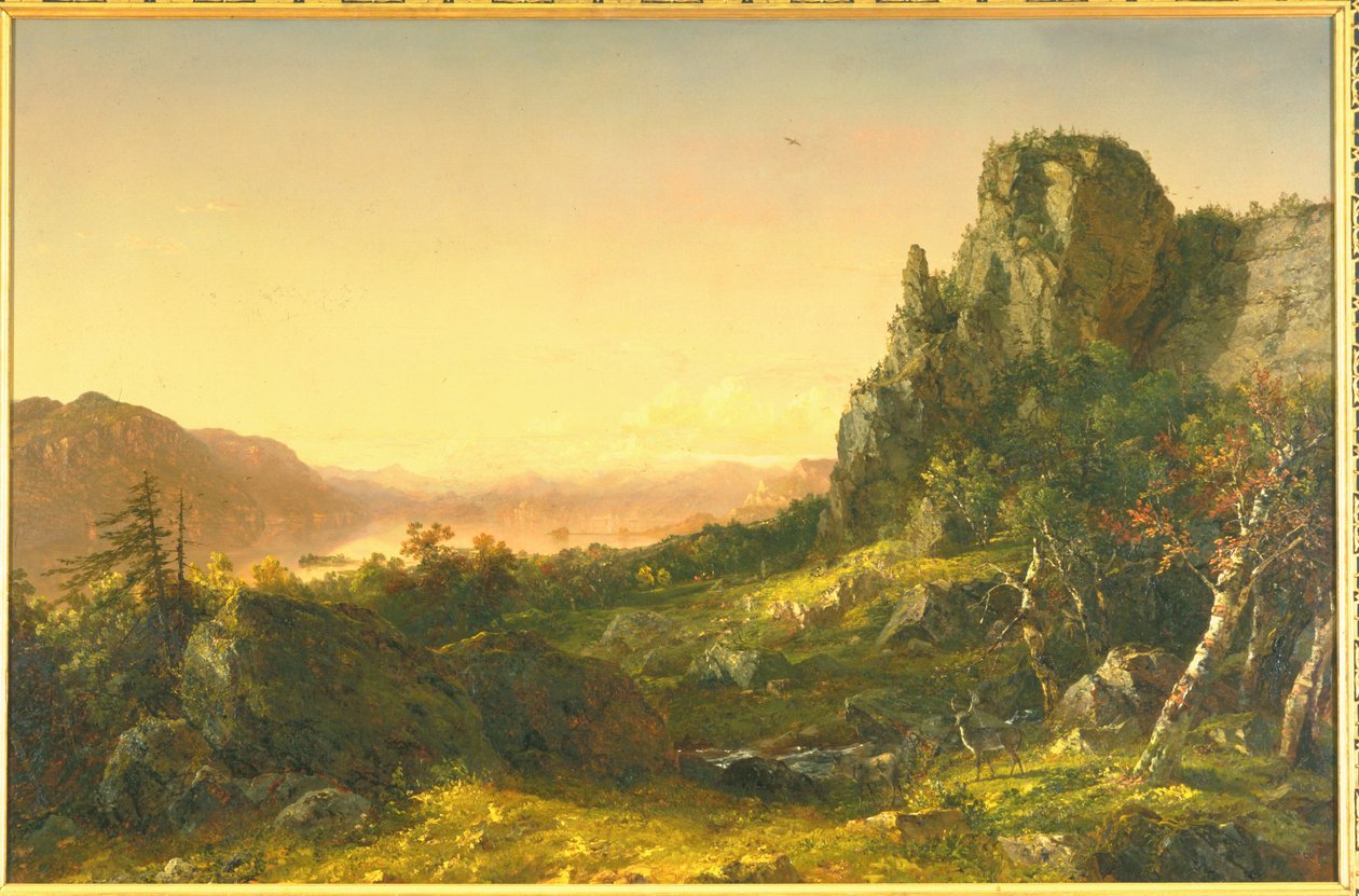 Klippelandskab, 1853 af John Frederick Kensett