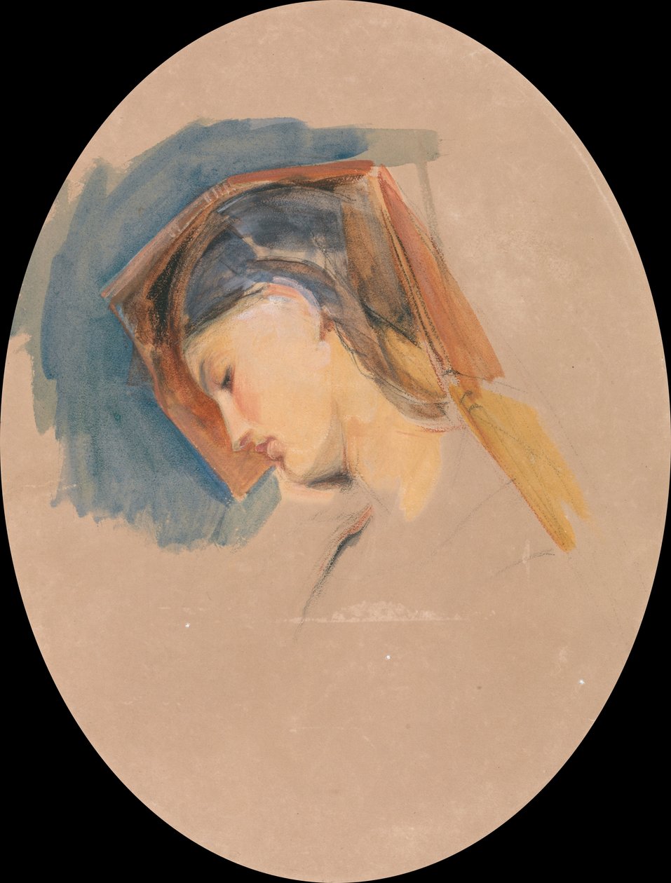 Hoved af en ung kvinde af John Frederick Lewis