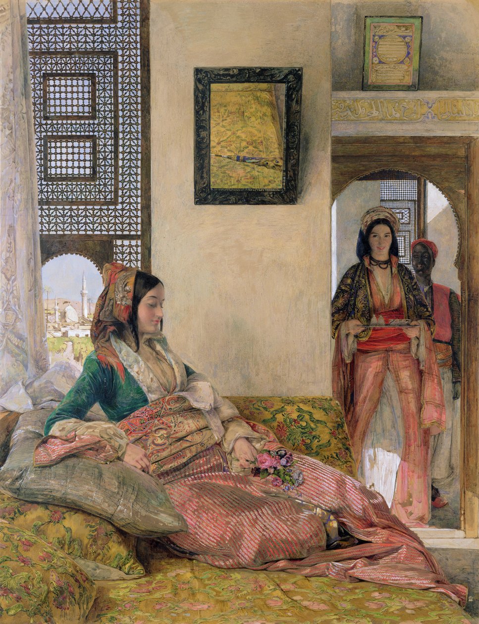 Livet i haremet, Cairo af John Frederick Lewis
