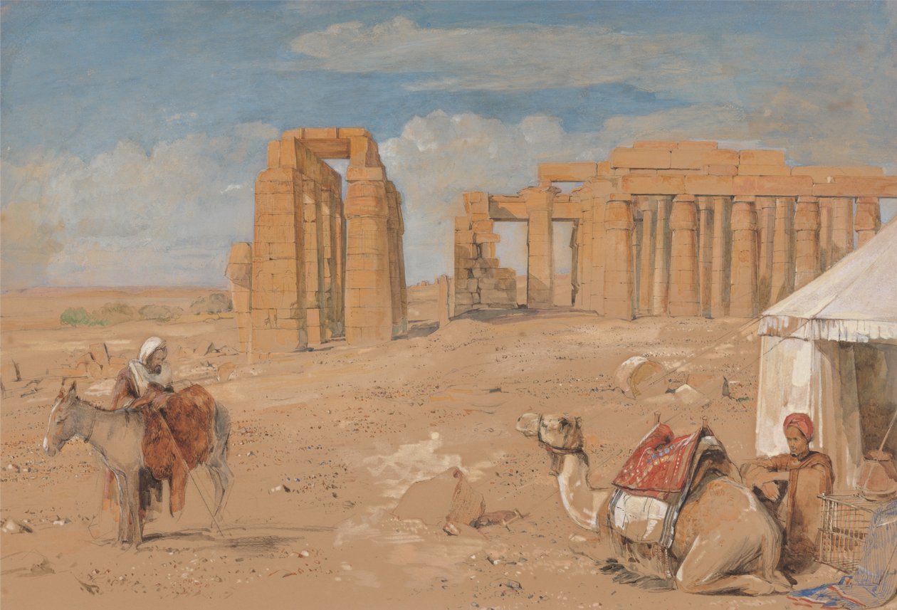 Ramesseum i Theben af John Frederick Lewis