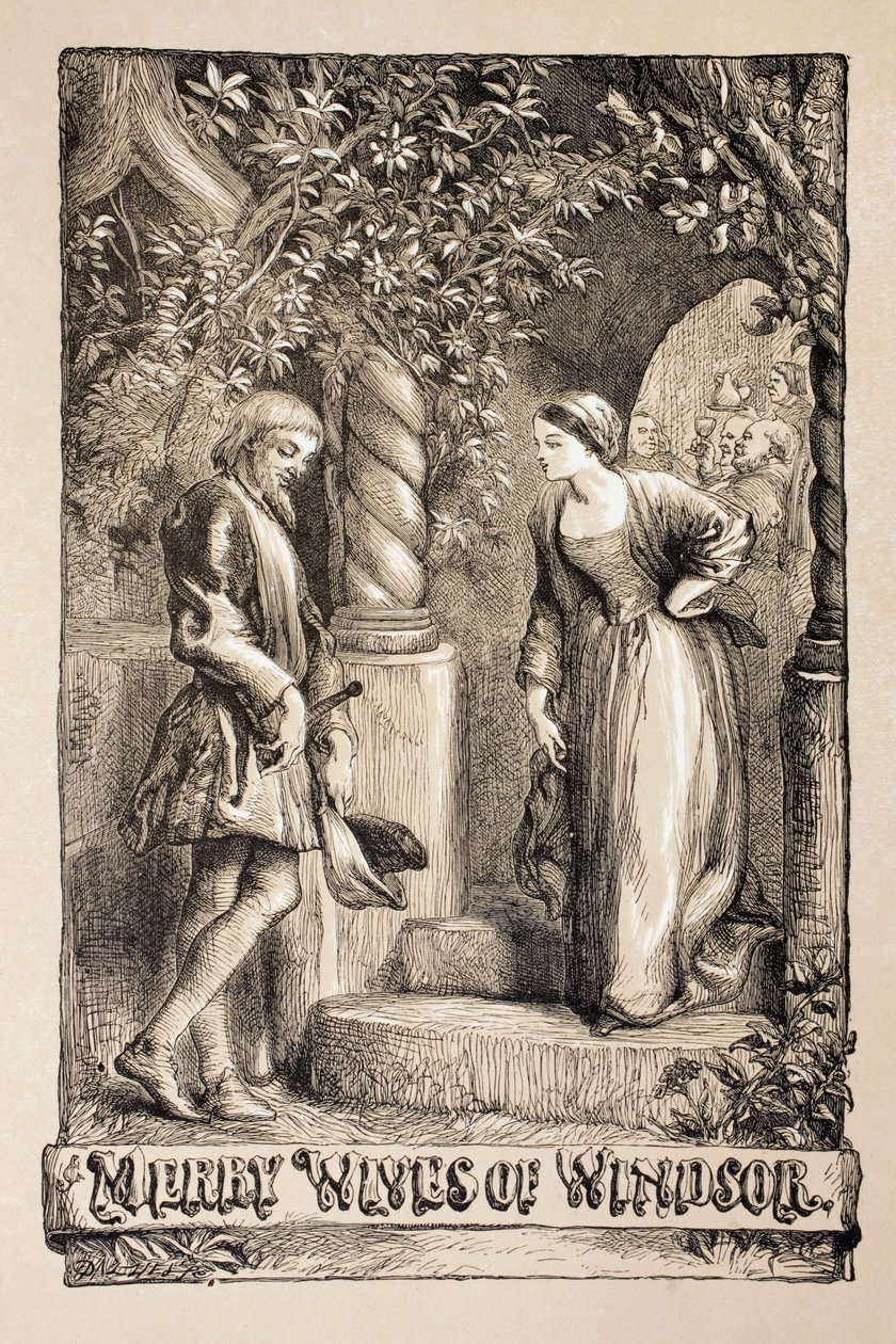 Illustration til The Merry Wives of Windsor, fra 