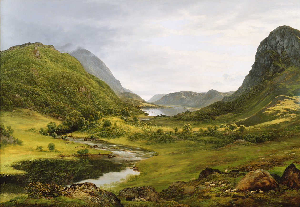 Thirlmere (olie) af John Glover