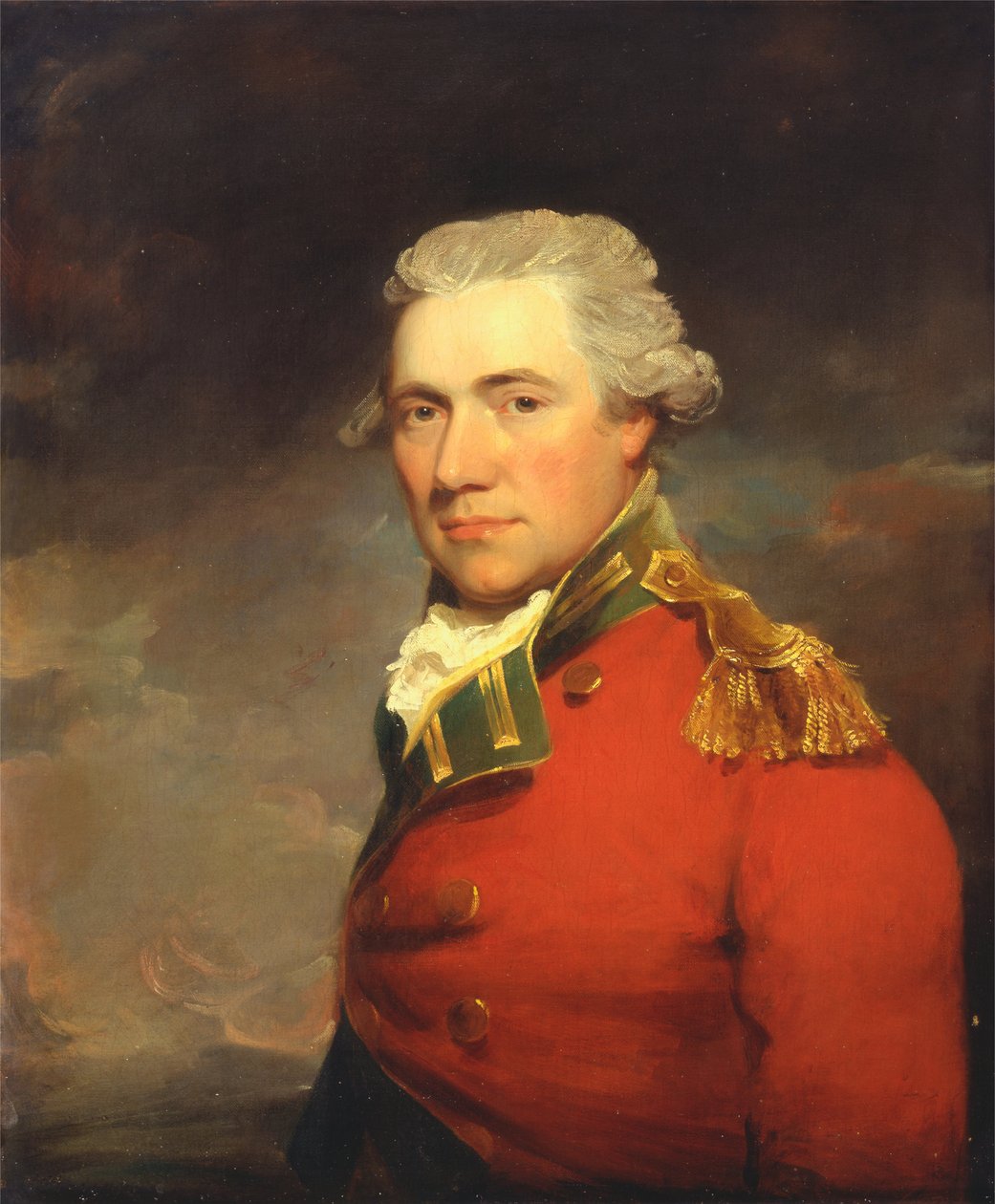 En ukendt britisk officer, sandsynligvis af 11. (North Devonshire) fodregiment, ca. 1800 af John Hoppner