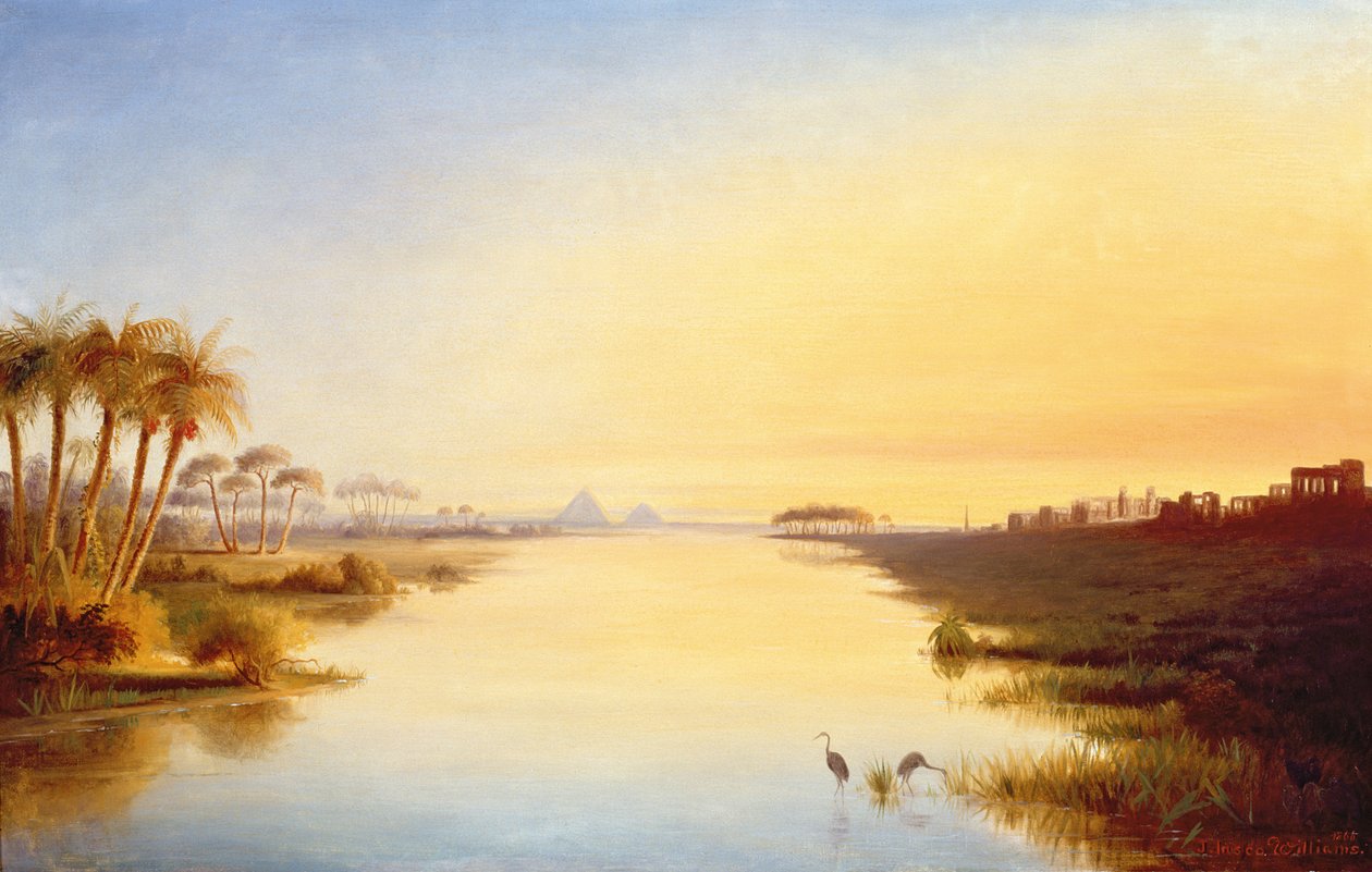 Egyptisk oase, 1866 af John Inesco Williams