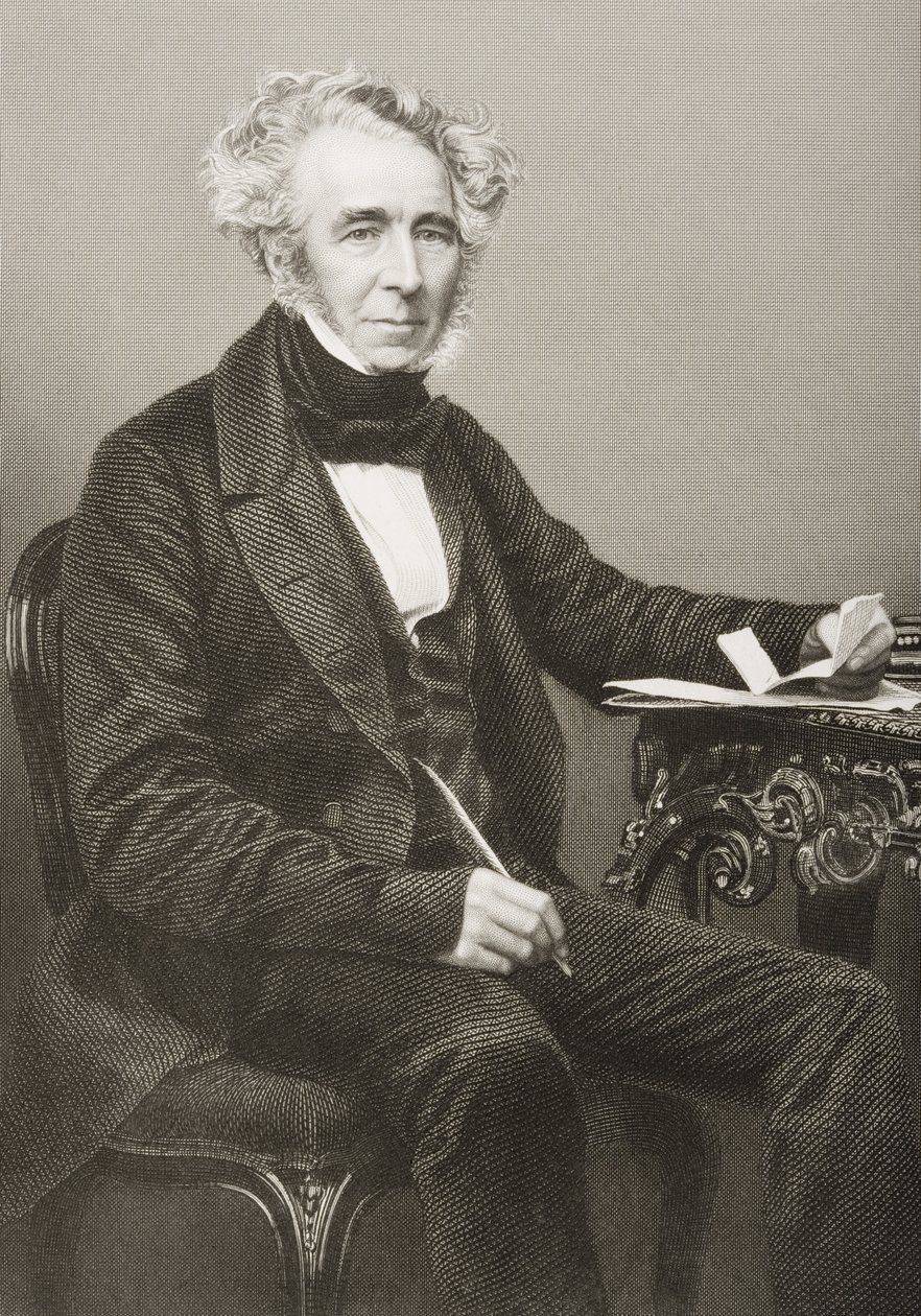 James William Gilbart (1794-1863) graveret af D.J. Pund fra et fotografi, fra 