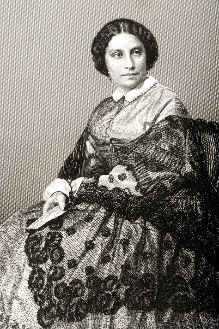Madame Caroline Marie Felix Miolan-Carvalho (ca. 1827-95) graveret af D.J. Pund fra et fotografi, fra 