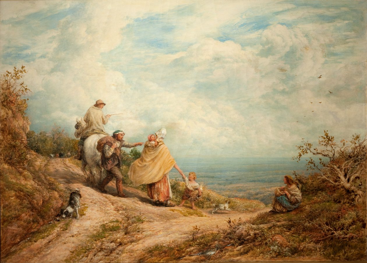 Udpeger vejen, 1874 af John Linnell