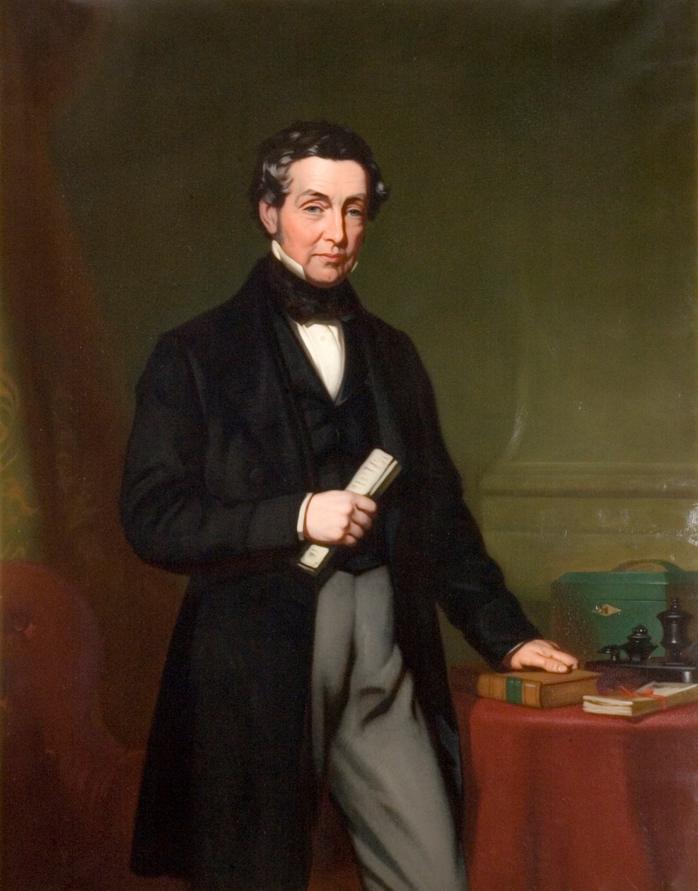 En beskåret version af et portræt af Charles Gray Round (1797 - 1867) af John Lucas