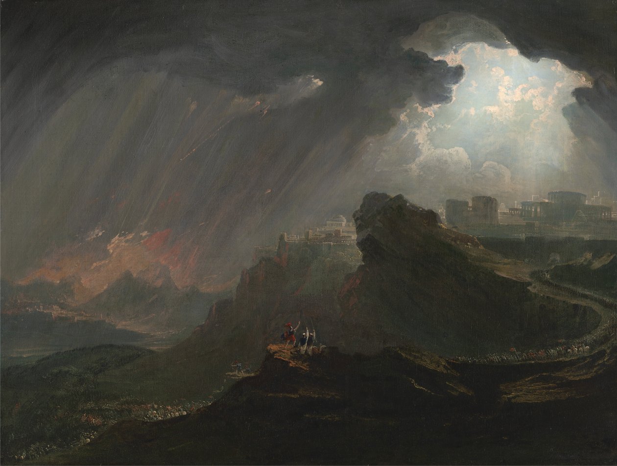 Joshua befaler solen at stå stille af John Martin