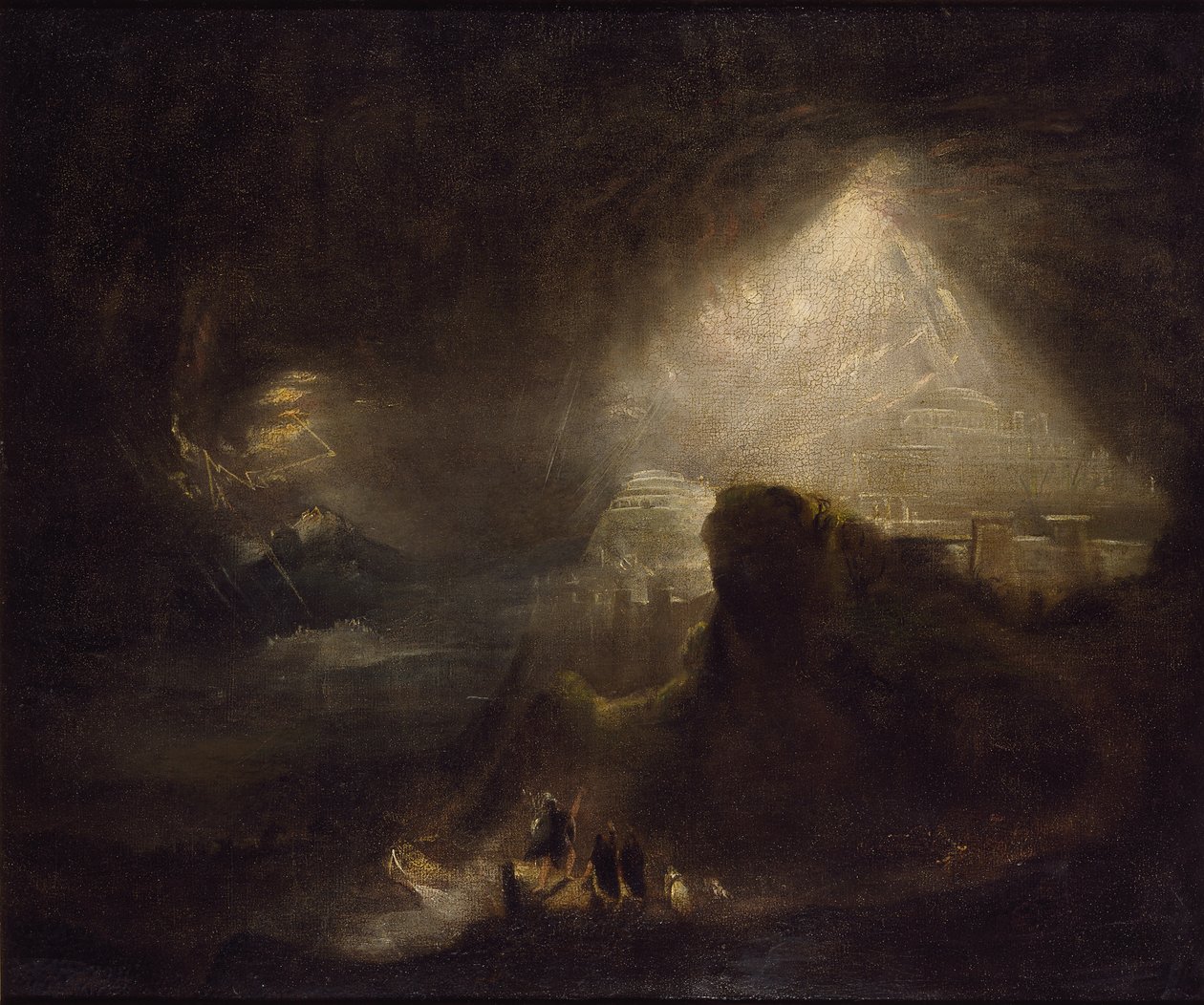 Joshua beordrer solen til at stå stille, 19. århundrede af John Martin
