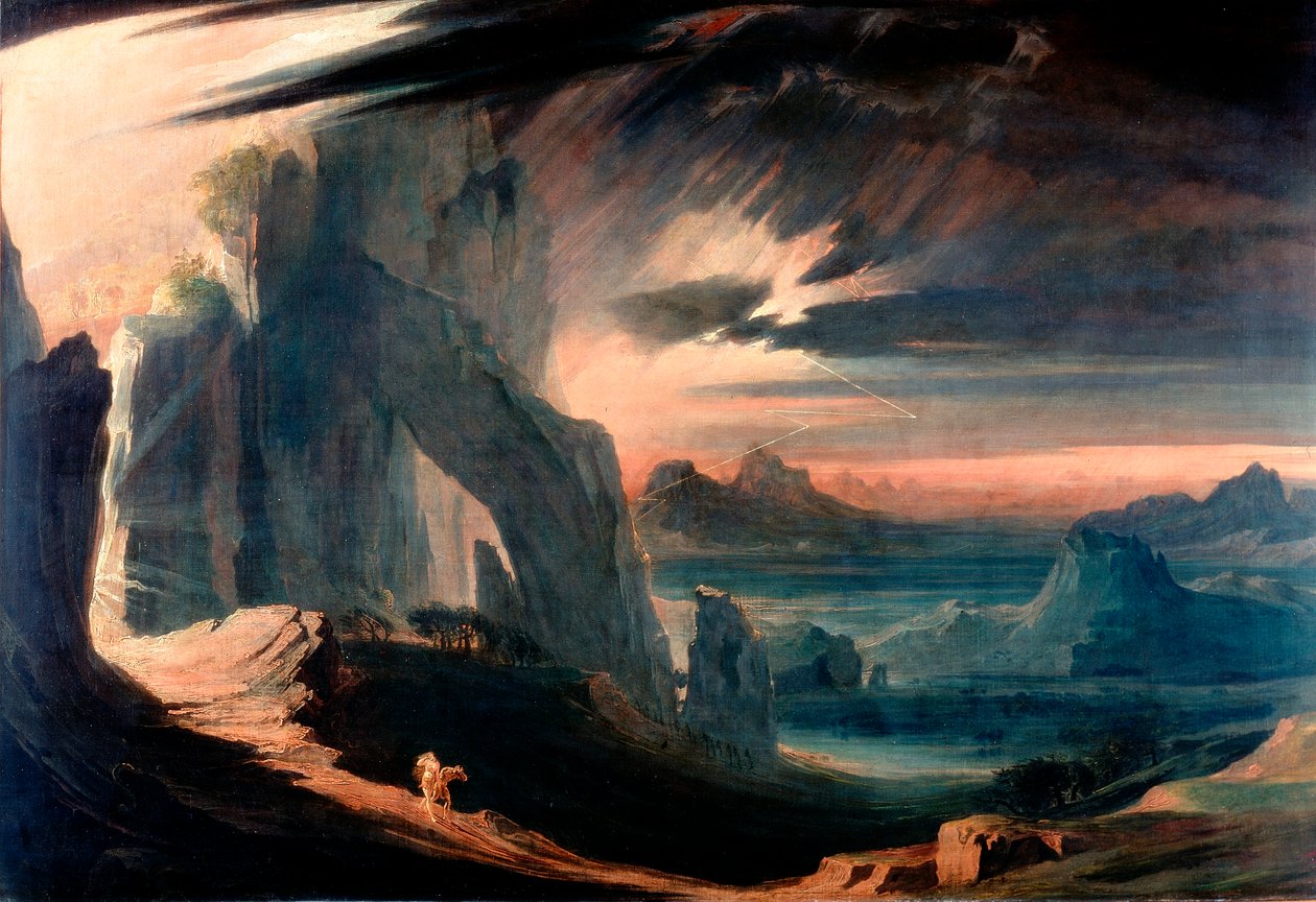 Adam og Evas fordrivelse fra Paradiset, 1823-27 af John Martin