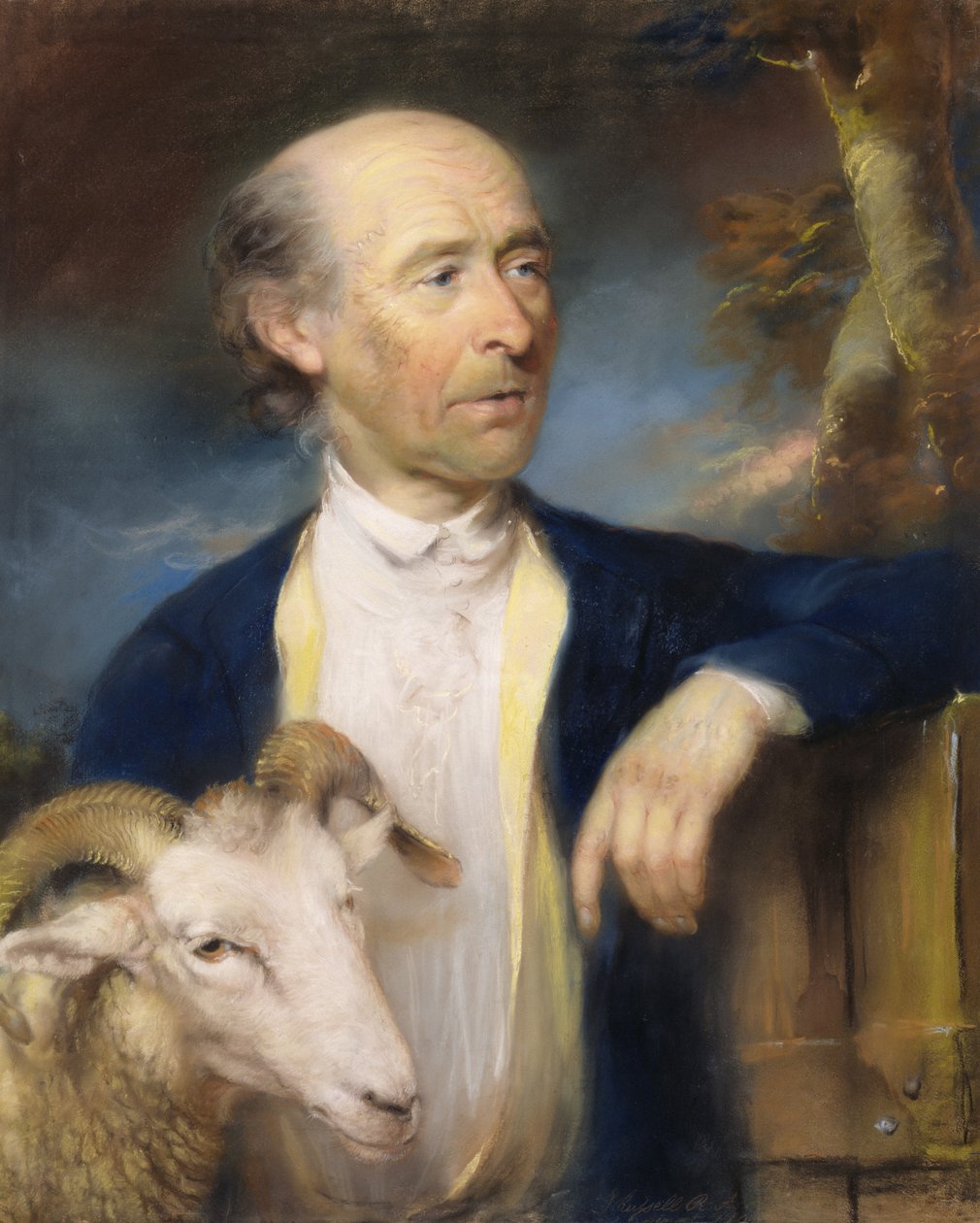 John Collins of Devizes (fl.1771-99) 1799 (pastel på papir) af John Russell