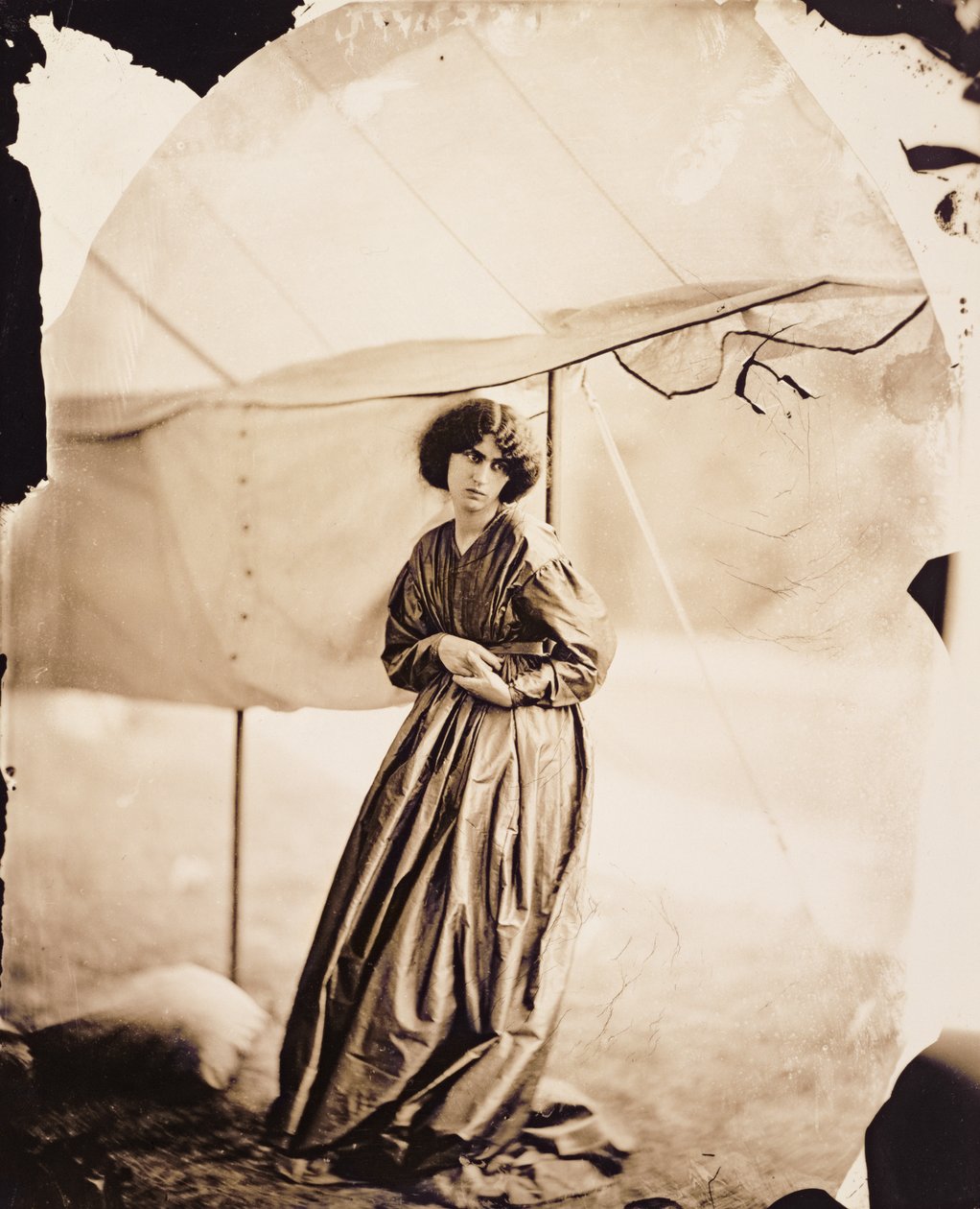 Portræt af Jane Morris (1839-1914) 1865 (albumin print) af John R. Parsons