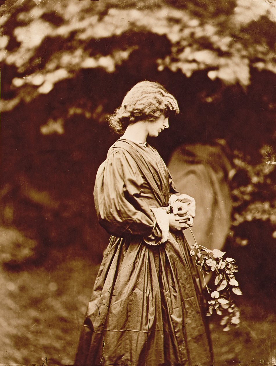 Portræt af Jane Morris (1839-1914) 1865 (albumin print) af John R. Parsons