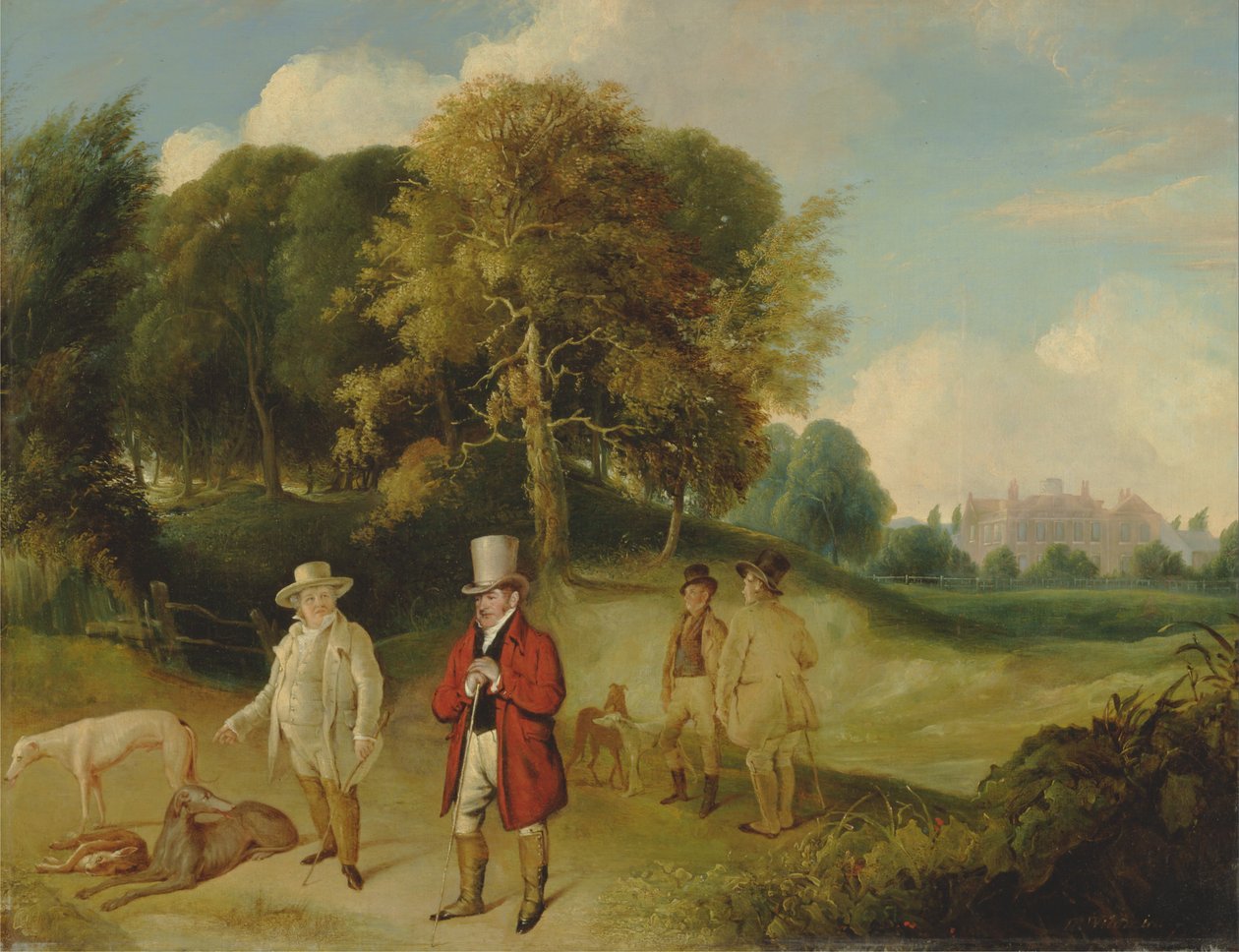 J.M.W. Turner og Walter Fawkes i Farnley Hall af John Robert Wildman