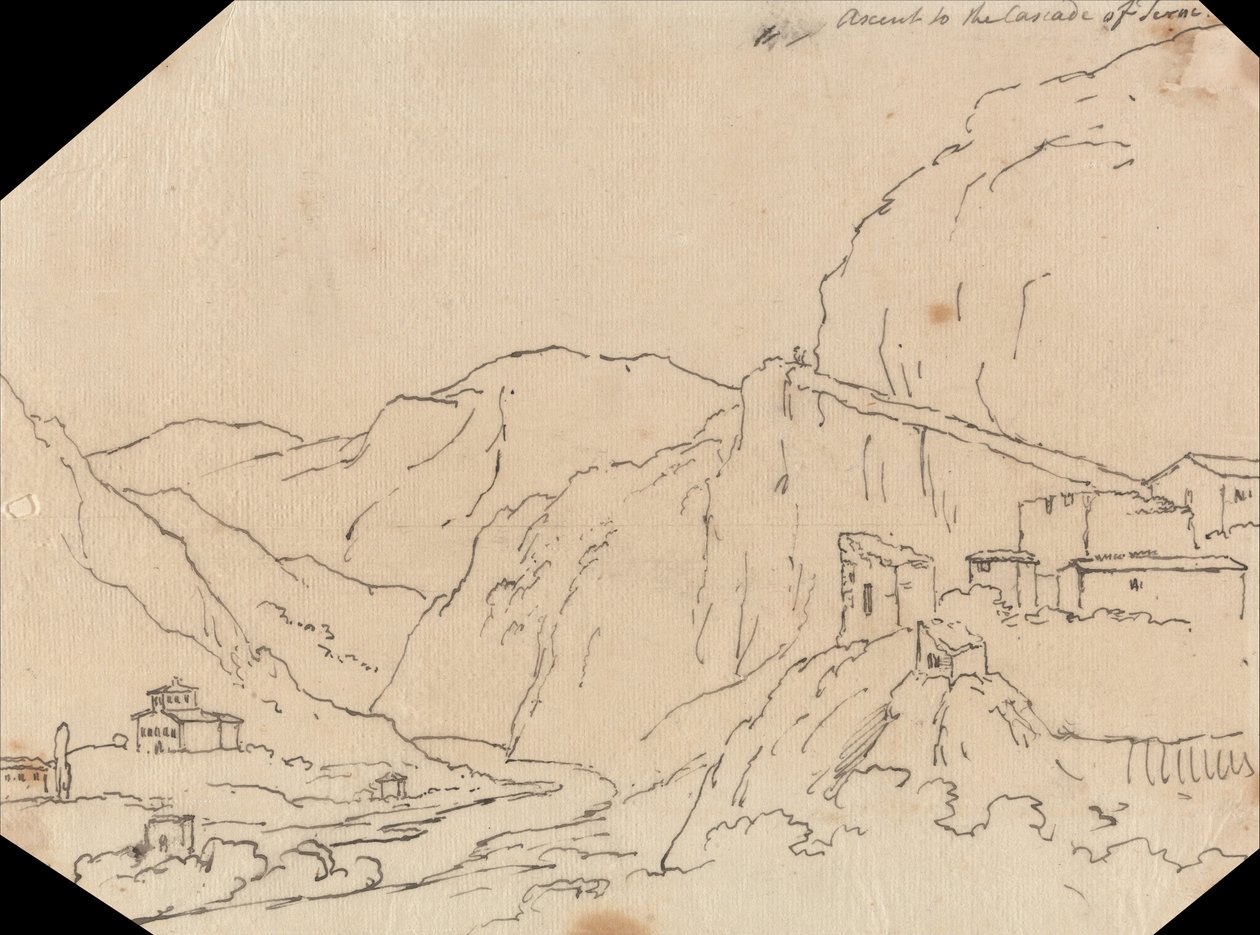 Stigning til Cascade of Terni af John Robert Cozens