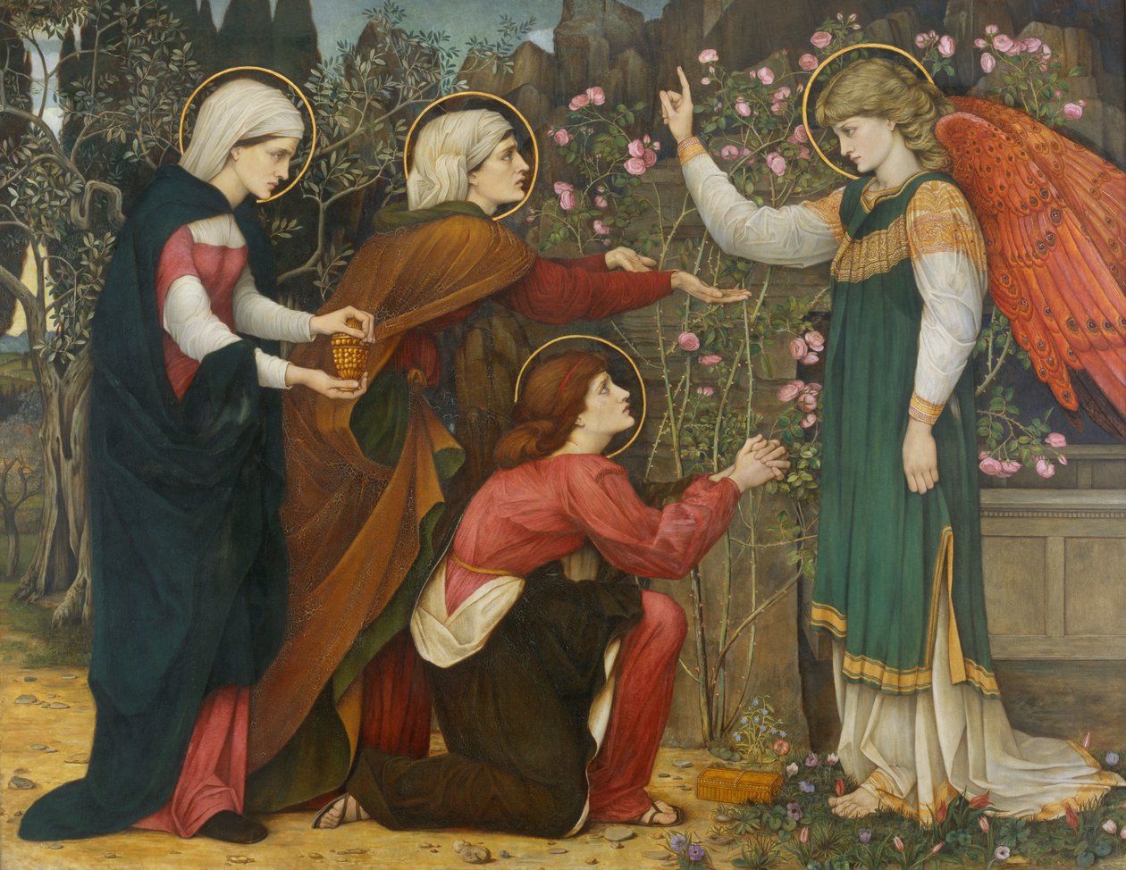 Hvorfor søger I de levende blandt de døde Lukas 24 v5 af John Roddam Spencer Stanhope
