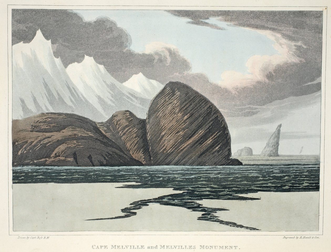 Cape Melville og Melville-monumentet, illustration fra 