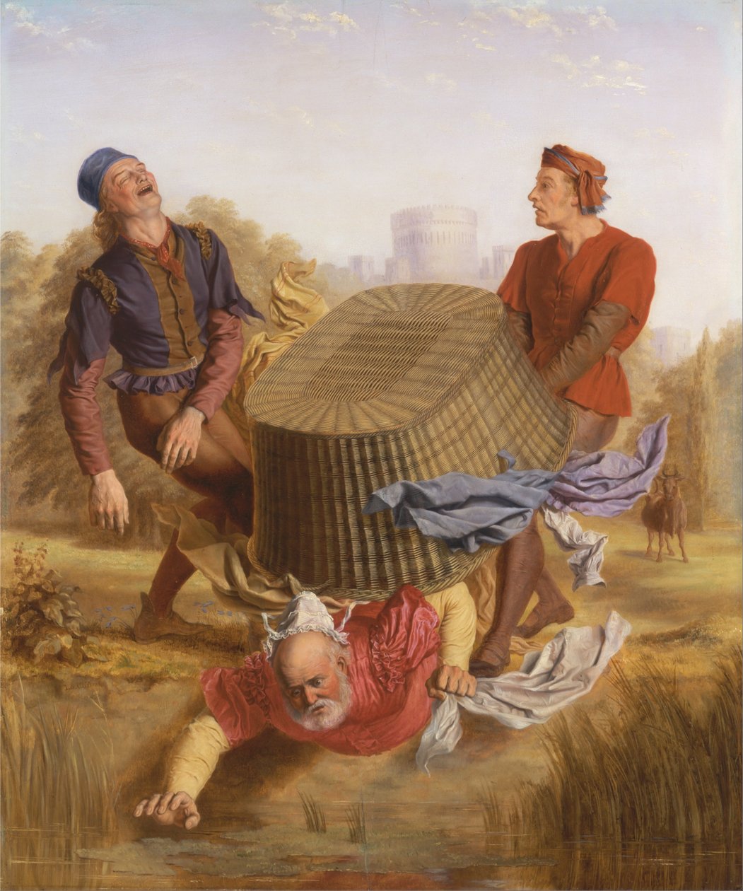 Buck Washing på Datchet Mead fra The Merry Wives of Windsor, III, v af John Skinner Clifton