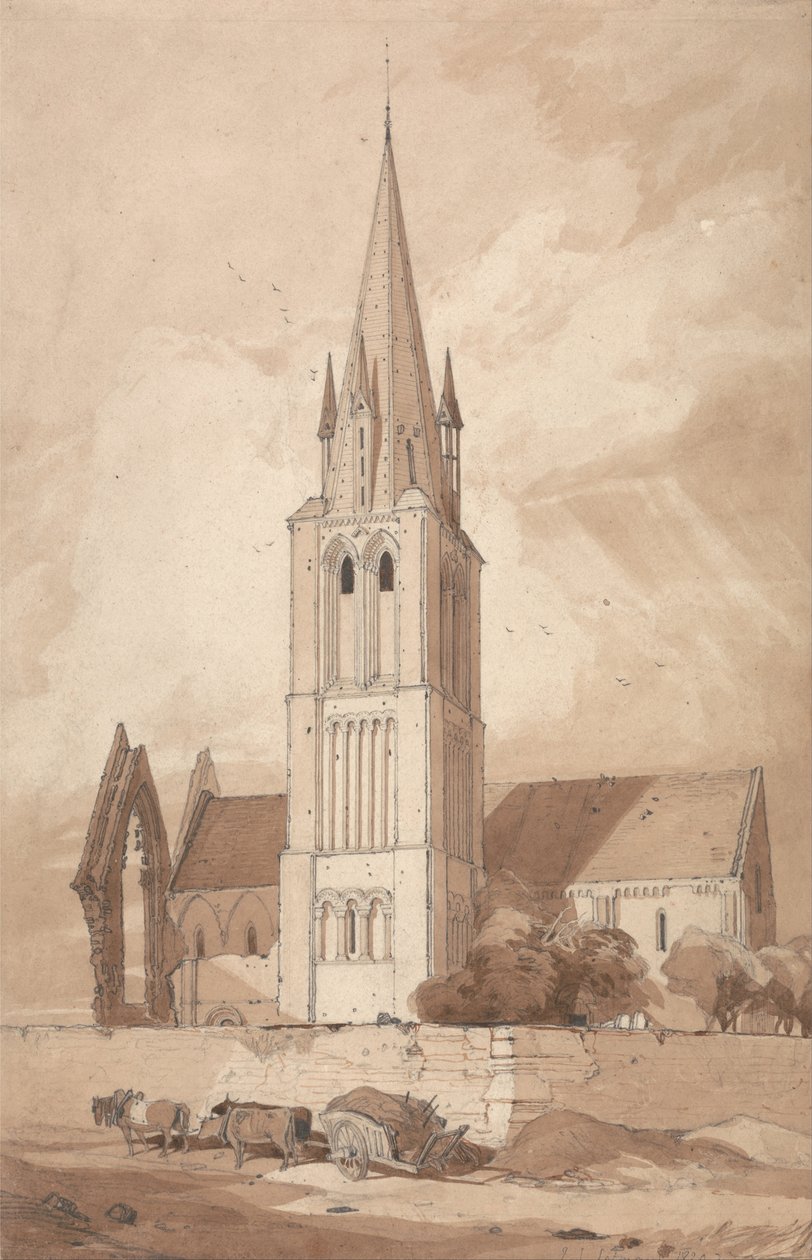 Douvres Kirke, Normandiet af John Sell Cotman