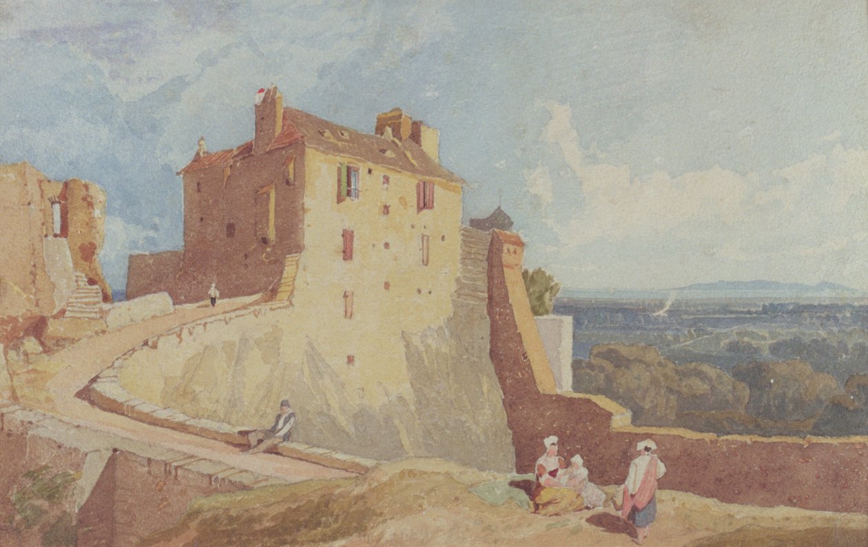 Figurer på voldene ved Domfront af John Sell Cotman