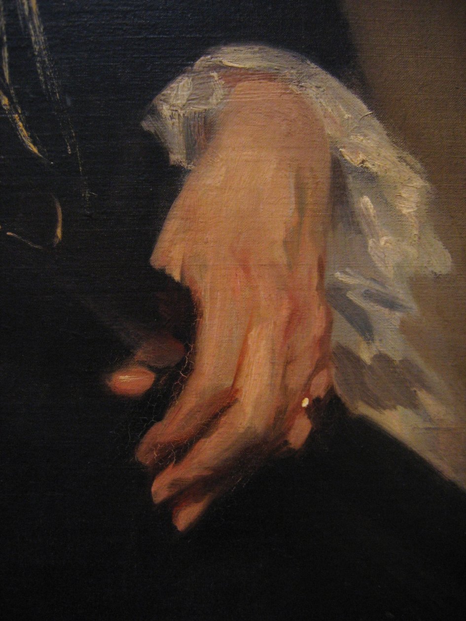 Fru Adrian Iselin detaljer af John Singer Sargent