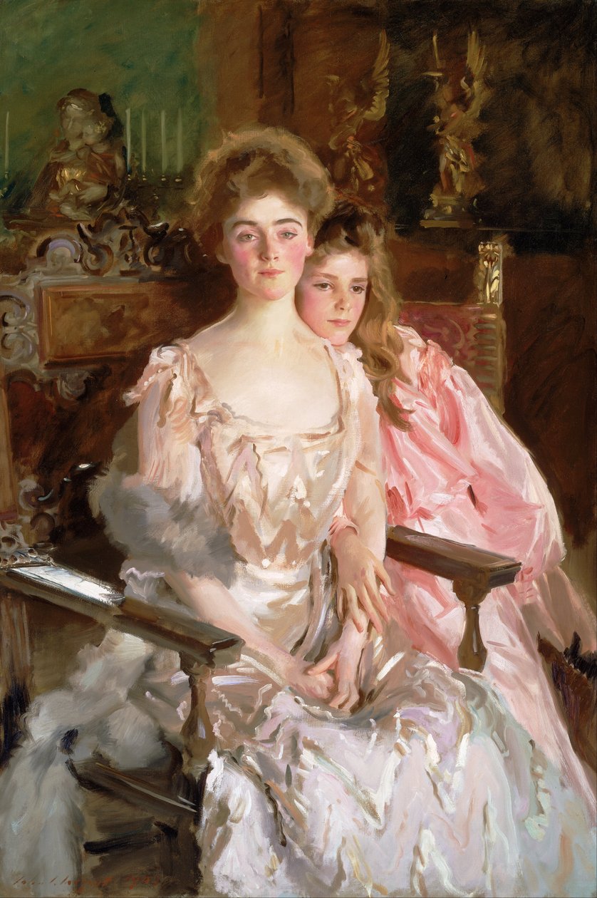 Fru Fiske Warren (Gretchen Osgood) og hendes datter Rachel af John Singer Sargent