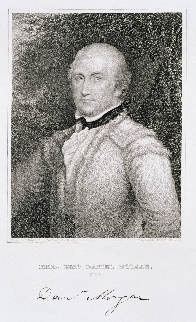 Brigadegeneral Daniel Morgan (1736-1802) indgraveret af John Francis Eugene Prud