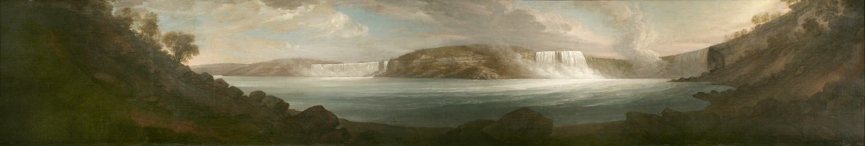 Niagara Falls, fra Two Miles Below Chippawa, 1808 af John Trumbull