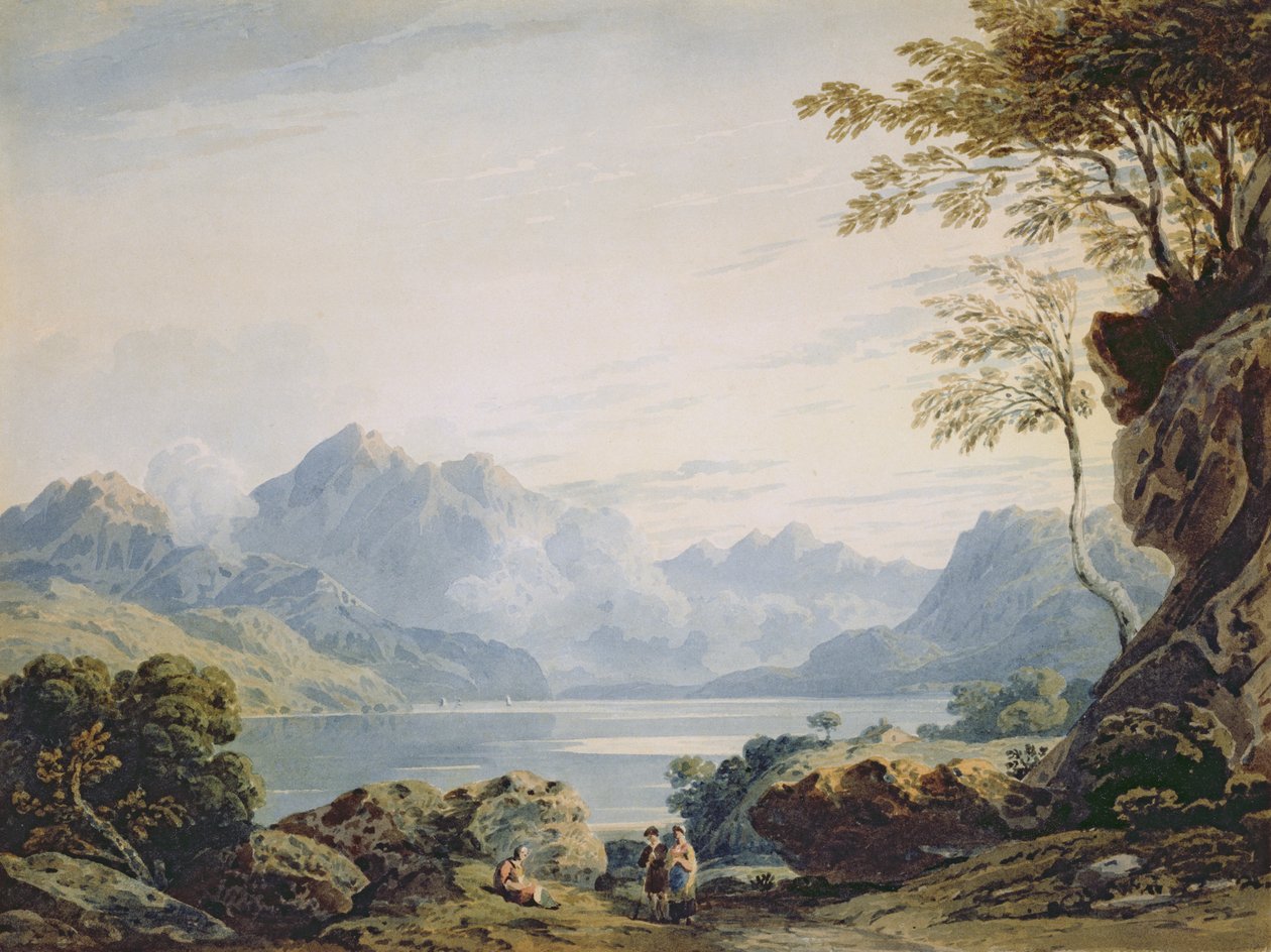 Sø i Snowdonia af John Varley