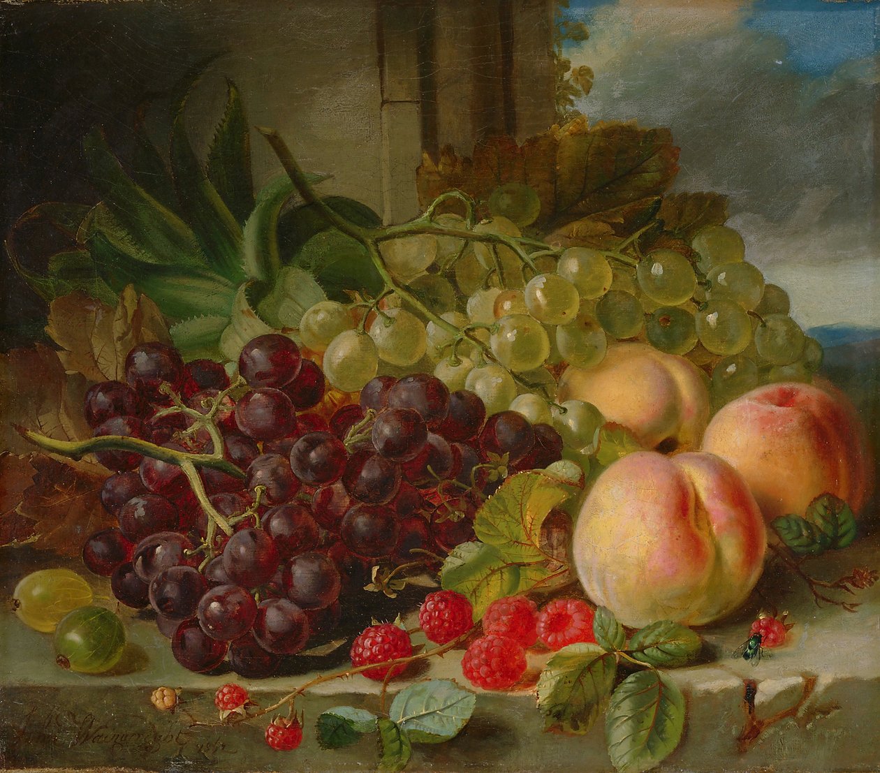 Stilleben med frugt, 1862 af John Wainwright