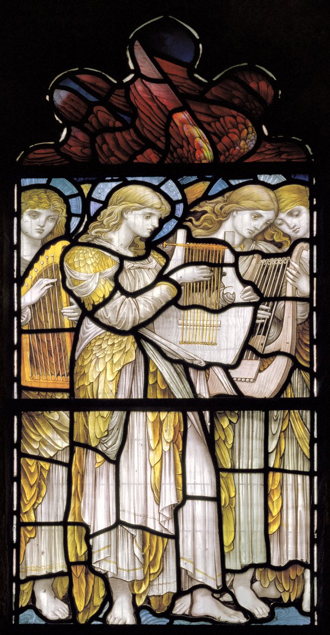 Musical Angels, Te Deum, Østvindue, ca. 1888 af John William Brown