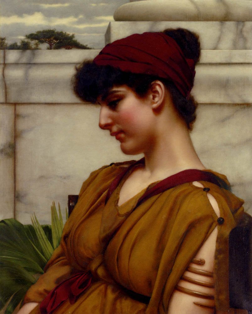 En klassisk skønhed i profil af John William Godward