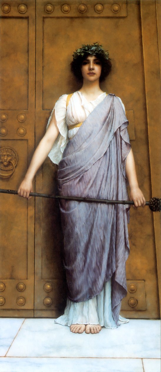 Ved templets port af John William Godward