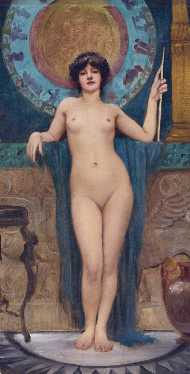 Undersøgelse af Campaspe af John William Godward