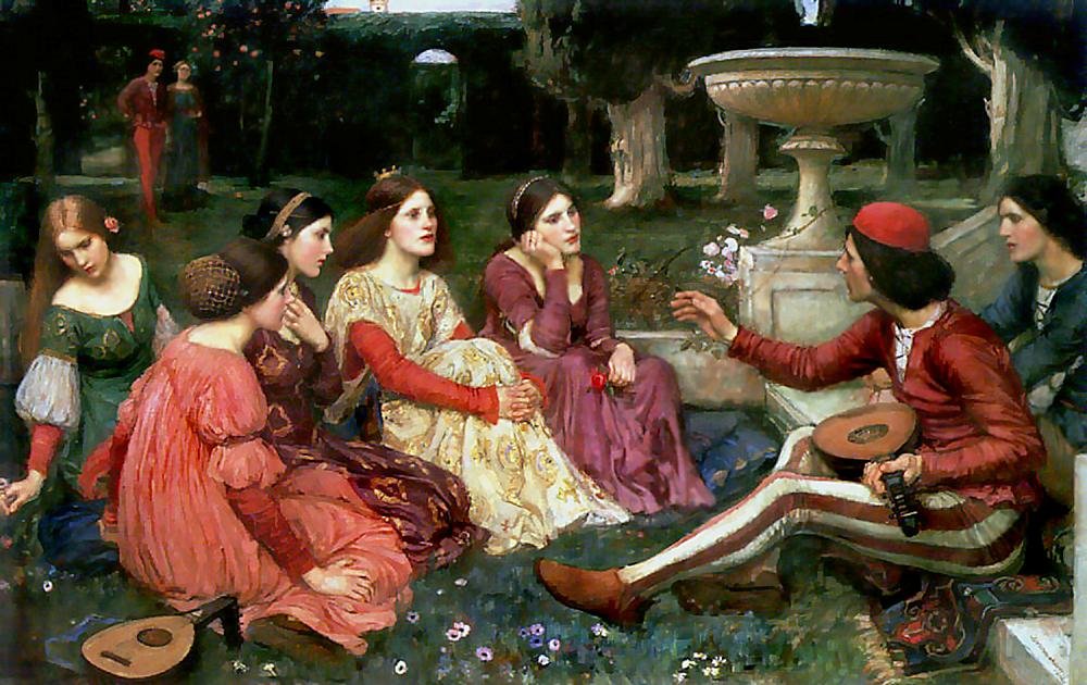 En fortælling fra Decameron af John William Waterhouse
