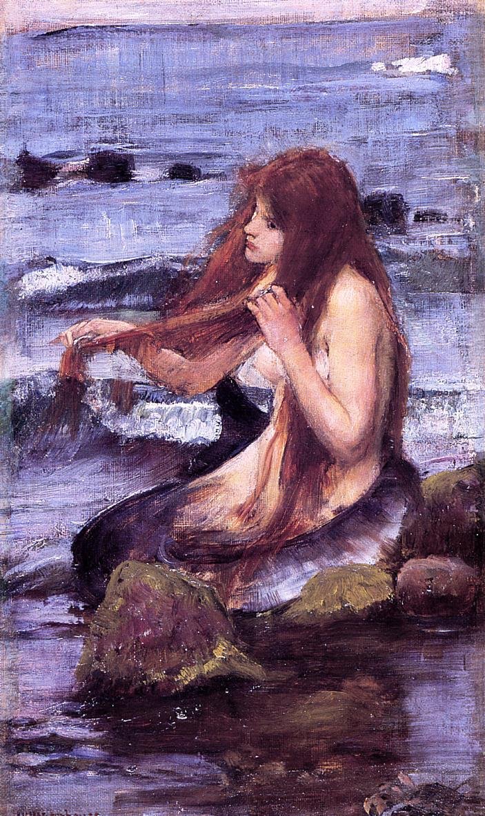 Skitse til en havfrue af John William Waterhouse