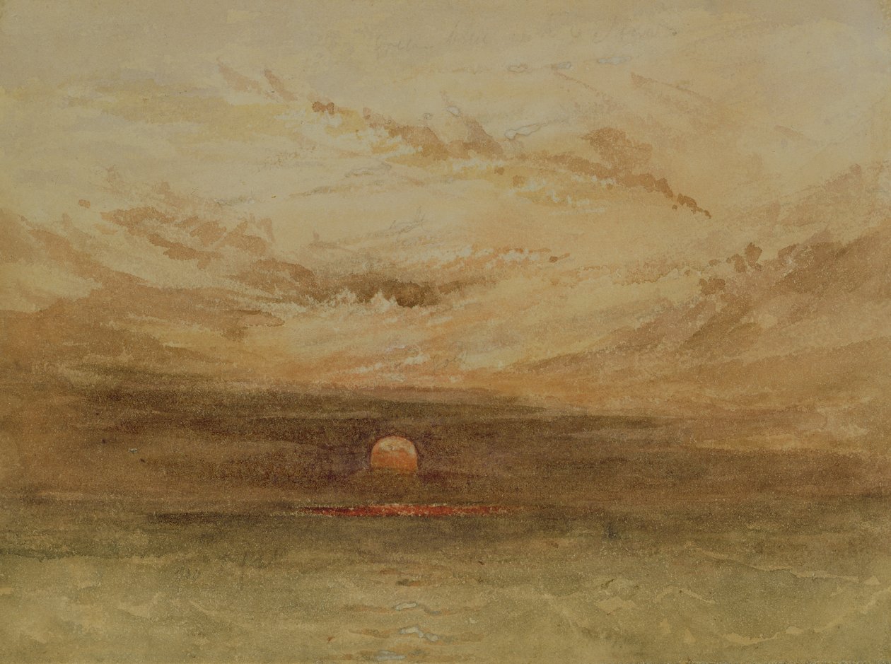 Baltisk scene af en solnedgang af John Wilson Carmichael